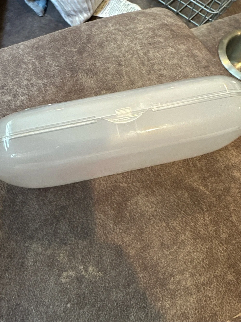 Nike White Sunglasses Case with Translucent Swoosh